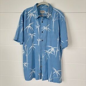 Quiksilver Waterman Tropical Woven Bamboo Short Sleeve Shirt Size Large